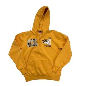 CHAMPION MIZZOU yellow hoodie size medium